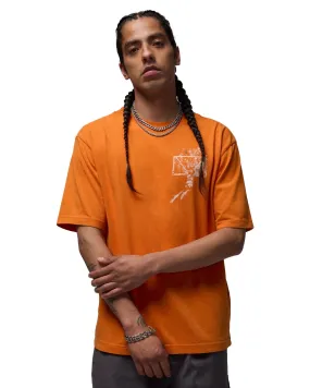 Jordan Brooklyn Oversized Shattered Backboards Tee - Starfish / Sail Street Glow QuickDry Material