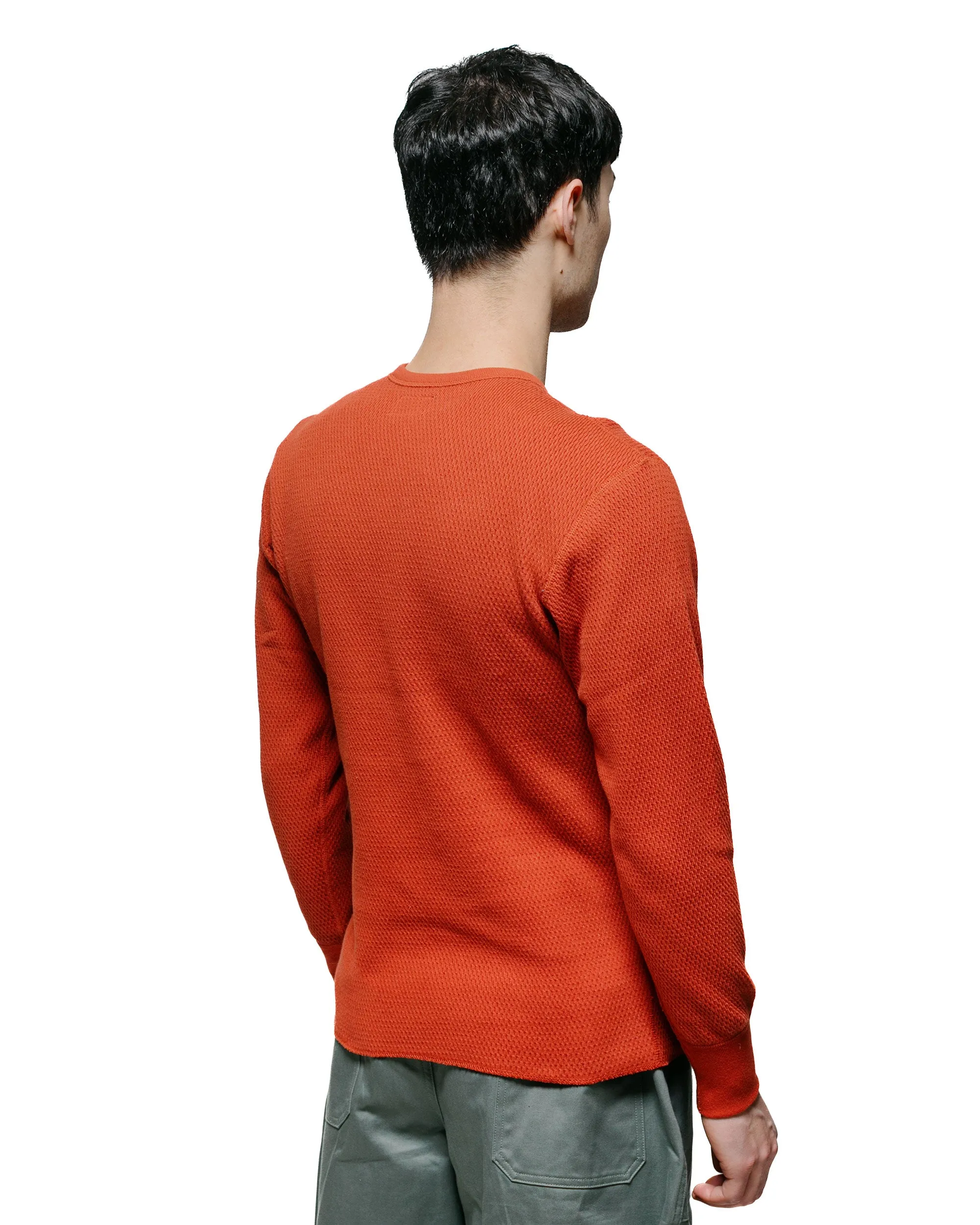 Abstract print Urban Edge The Real McCoy's MC23115 Honeycomb Thermal Shirt Blood Red