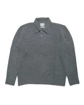 Norse Projects Rasmus Relaxed Brushed Polo Mouse Grey product snowboarding suitable thrill