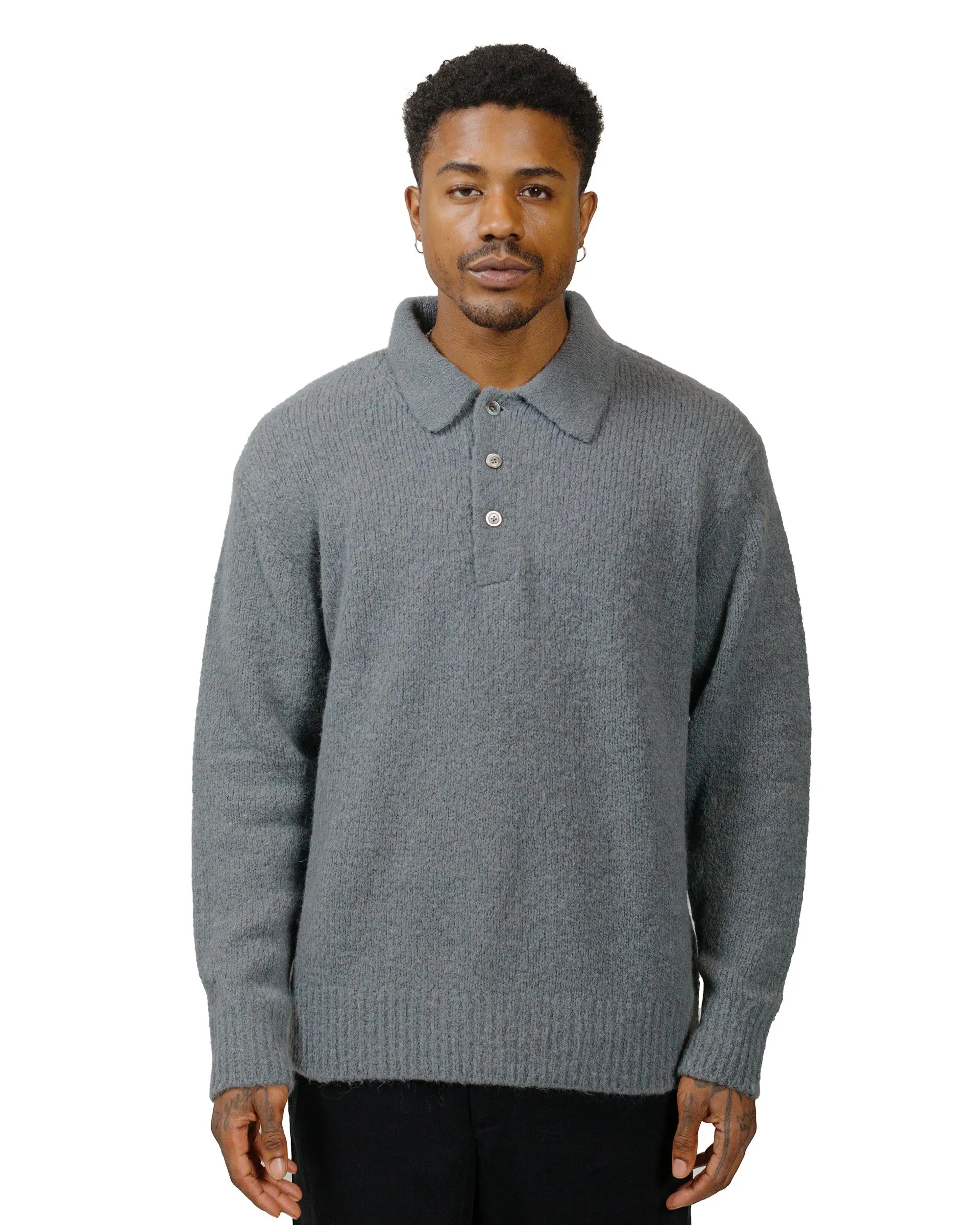 Luxury Fashionable Look Norse Projects Rasmus Relaxed Brushed Polo Mouse Grey