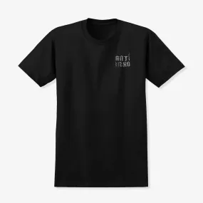 Classic Color Ribbed collar Revvington Tee (Black)