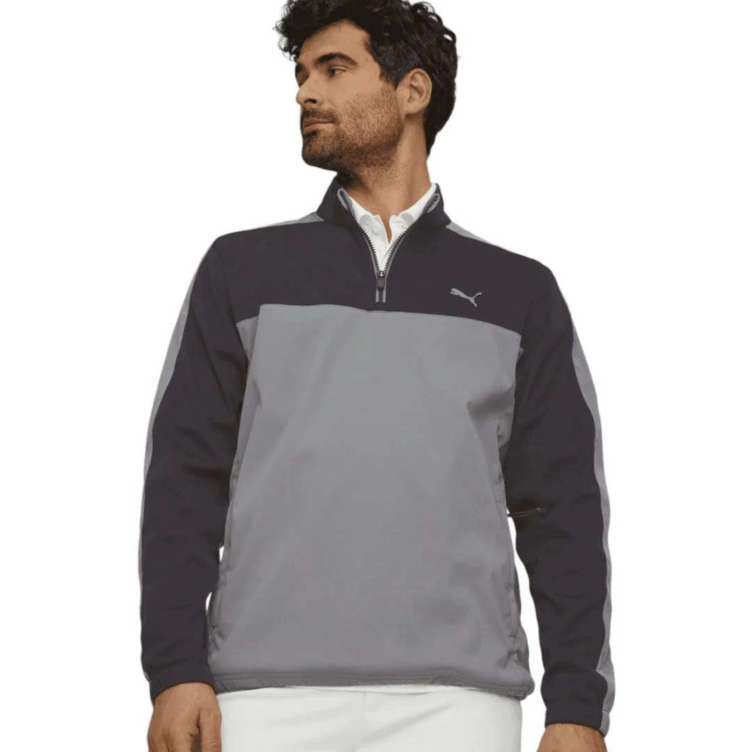 Peak Comfort Dual Layer Puma - Men's Momentum Woven 1/4 Zip Sweater (537468 01)