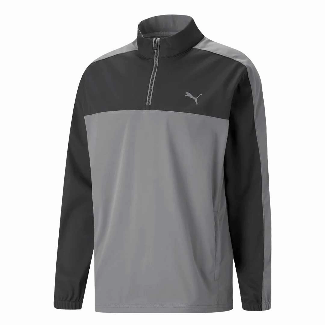 Ventilated Side Gussets Moisture Wicking Material Puma - Men's Momentum Woven 1/4 Zip Sweater (537468 01)
