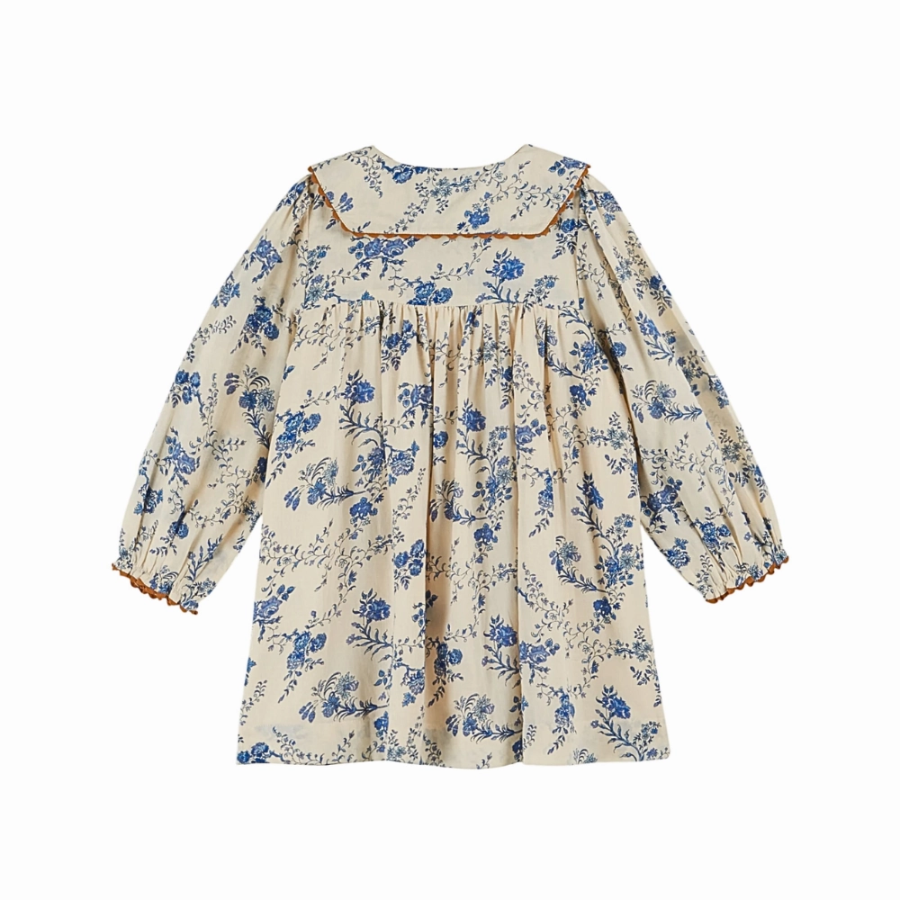 Luxury-Fabric Emile et Ida Blue Orchid Dress, Blue Orchid