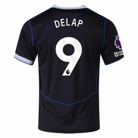 Nike Delap Chelsea T90 Third Jersey w/ EPL   NRFR   CWCC Patch 25/26 (Black/Silver) Sport Ready Gear