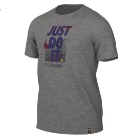 Timeless and Chic Nike Barcelona Just Do It T-Shirt (Dark Grey Heather)