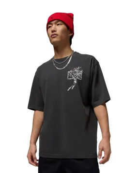 Daily Wear WrinkleFreeTexture Jordan Brooklyn Oversized Shattered Backboards Tee - Off Noir / Sail