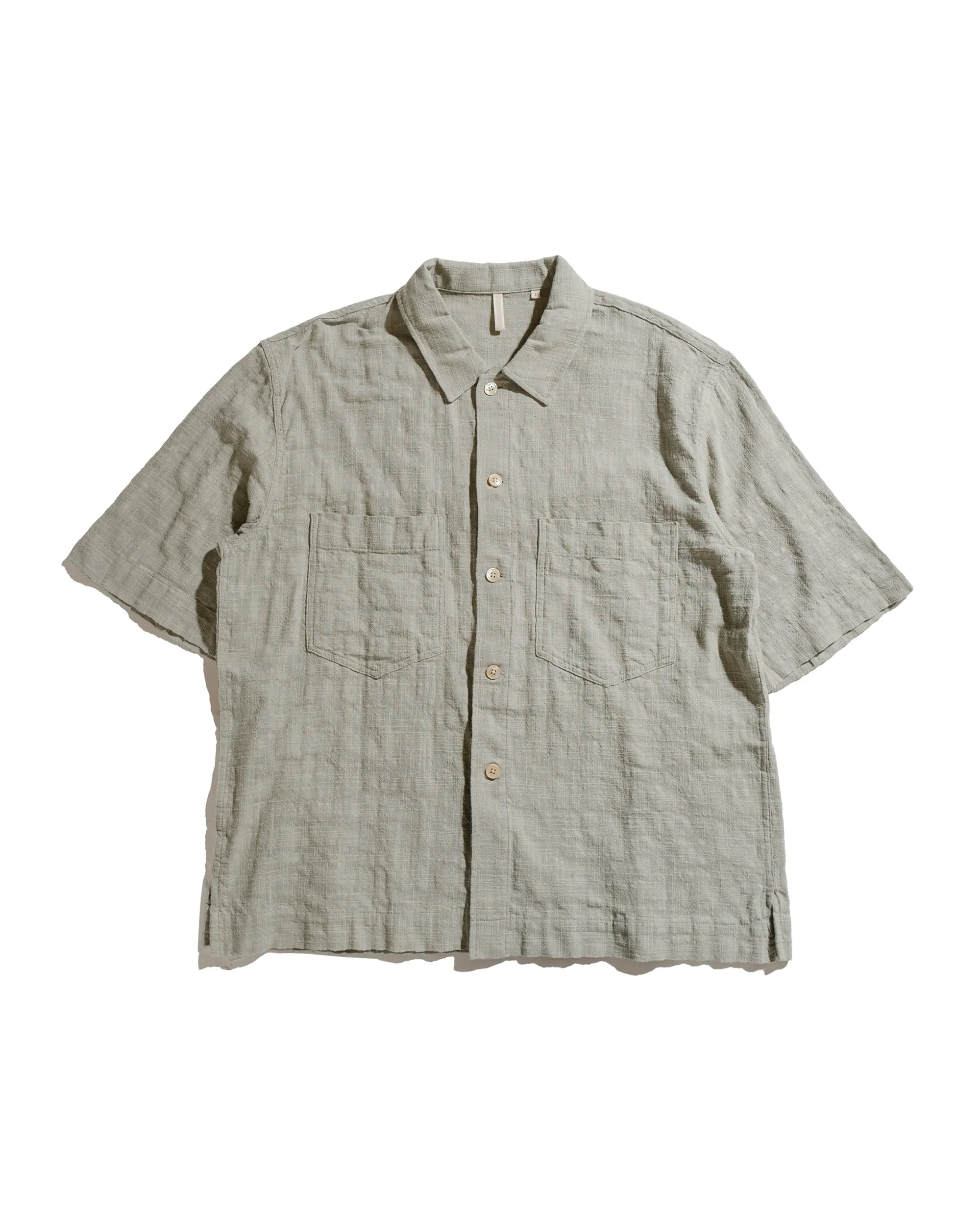 Flatlock stitching Sunflower Adam Shirt Khaki