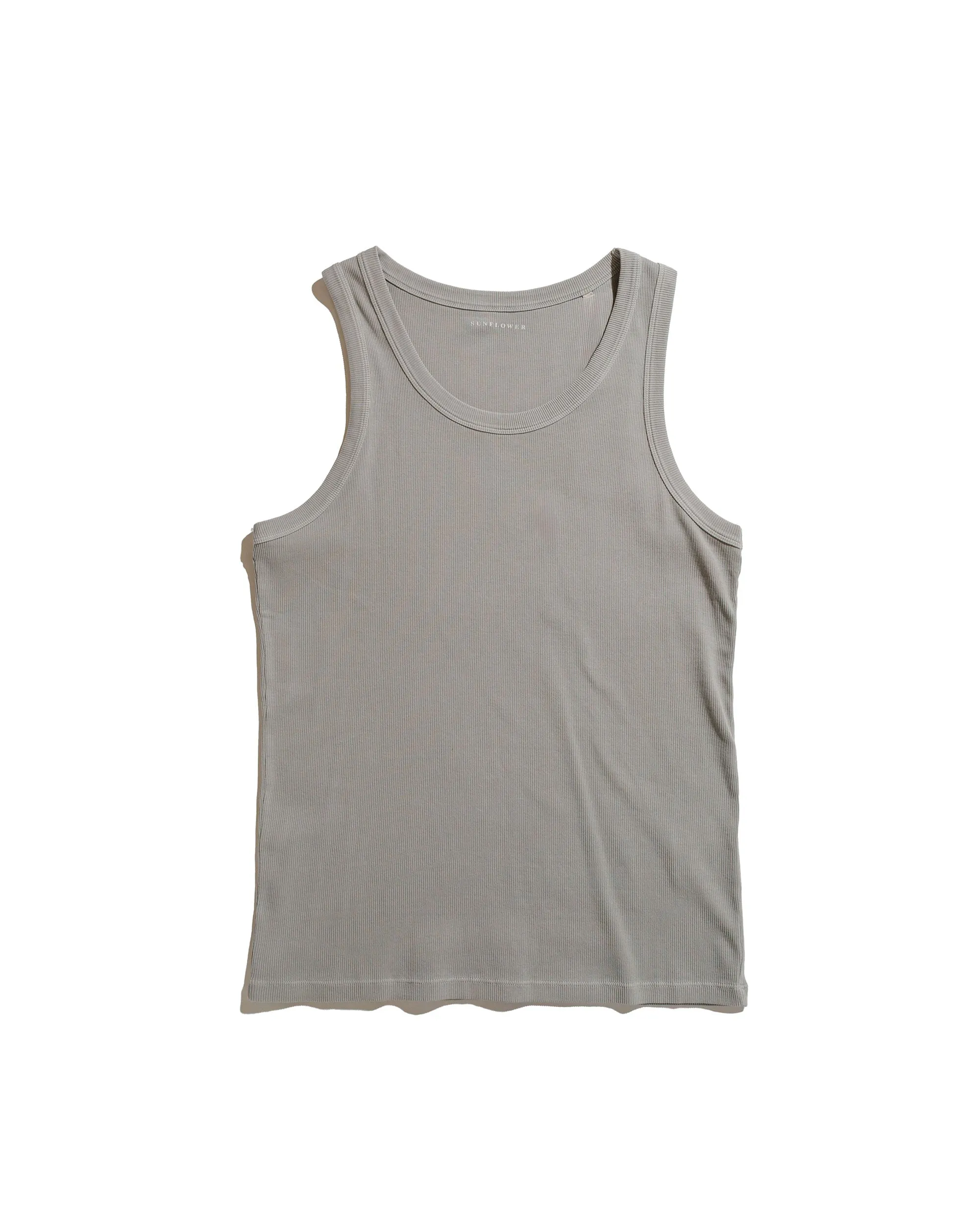 Sunflower Rib Tank Top Grey Quick-Drying Shirt Cozy Wearable