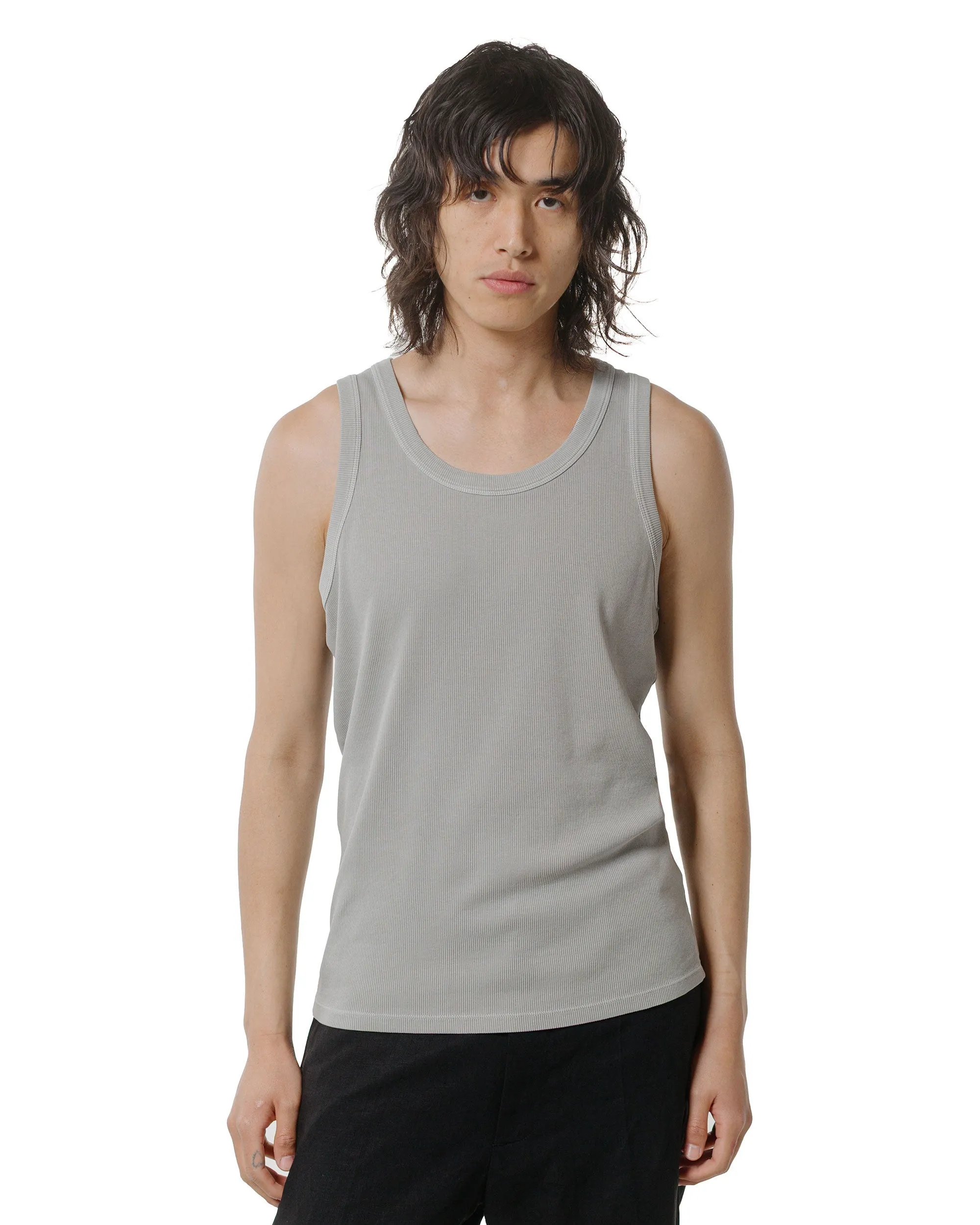 Sunflower Rib Tank Top Grey High Quality Printing