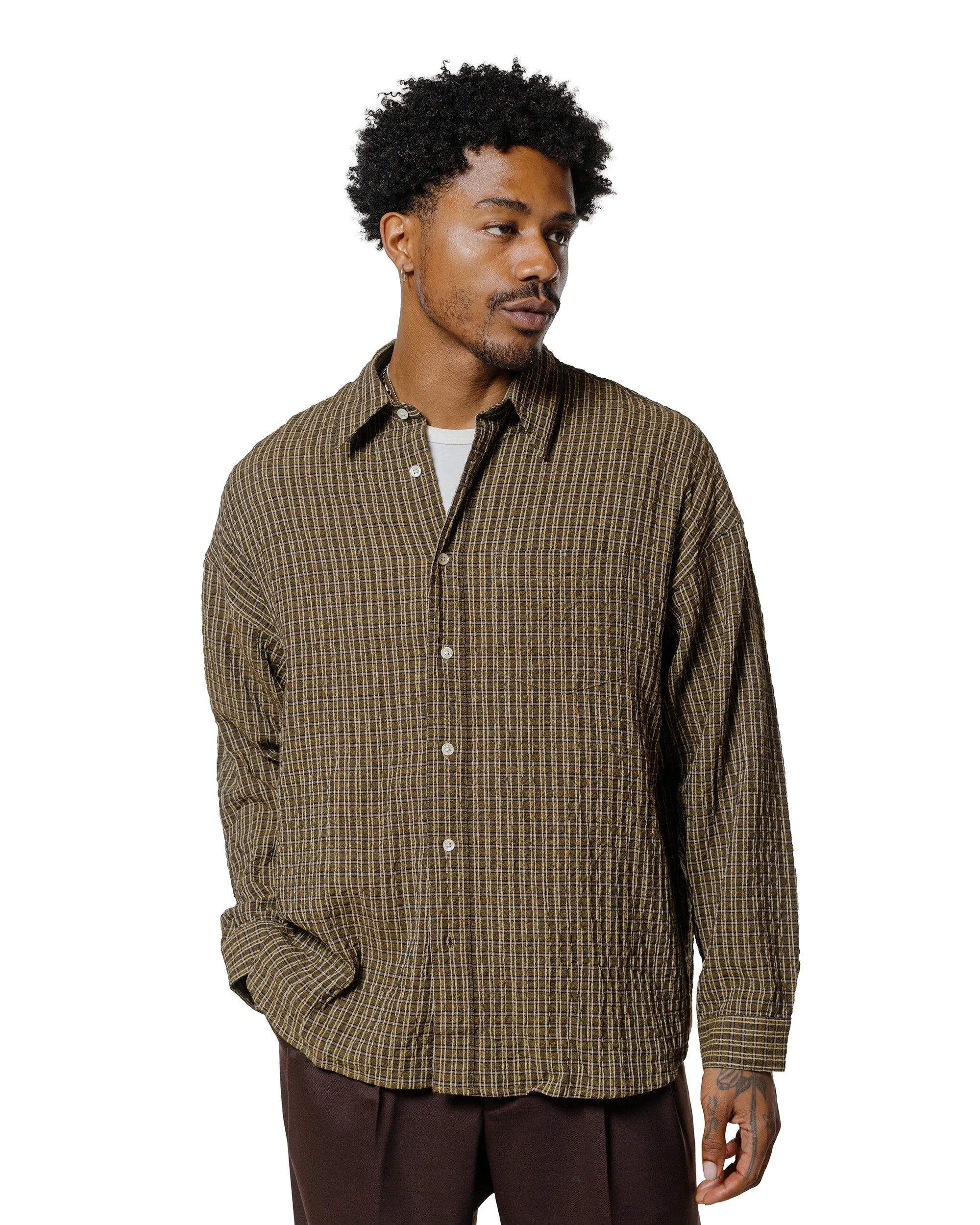 Sunflower Stable Shirt Check Khaki Trendy Outfit Fade Resistant Formula