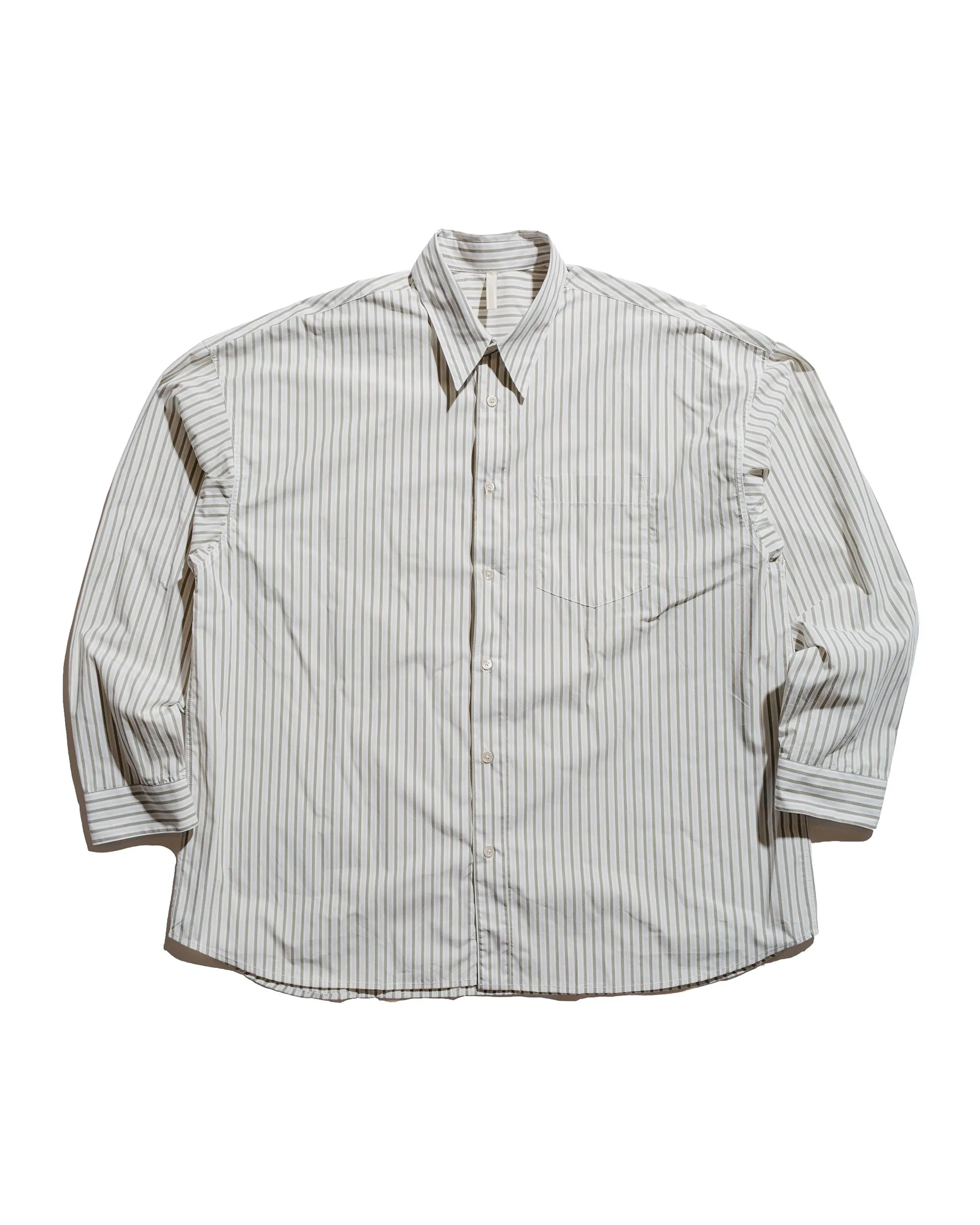 Eco Friendly Production Versatile Piece Sunflower Stable Shirt Stripe Khaki