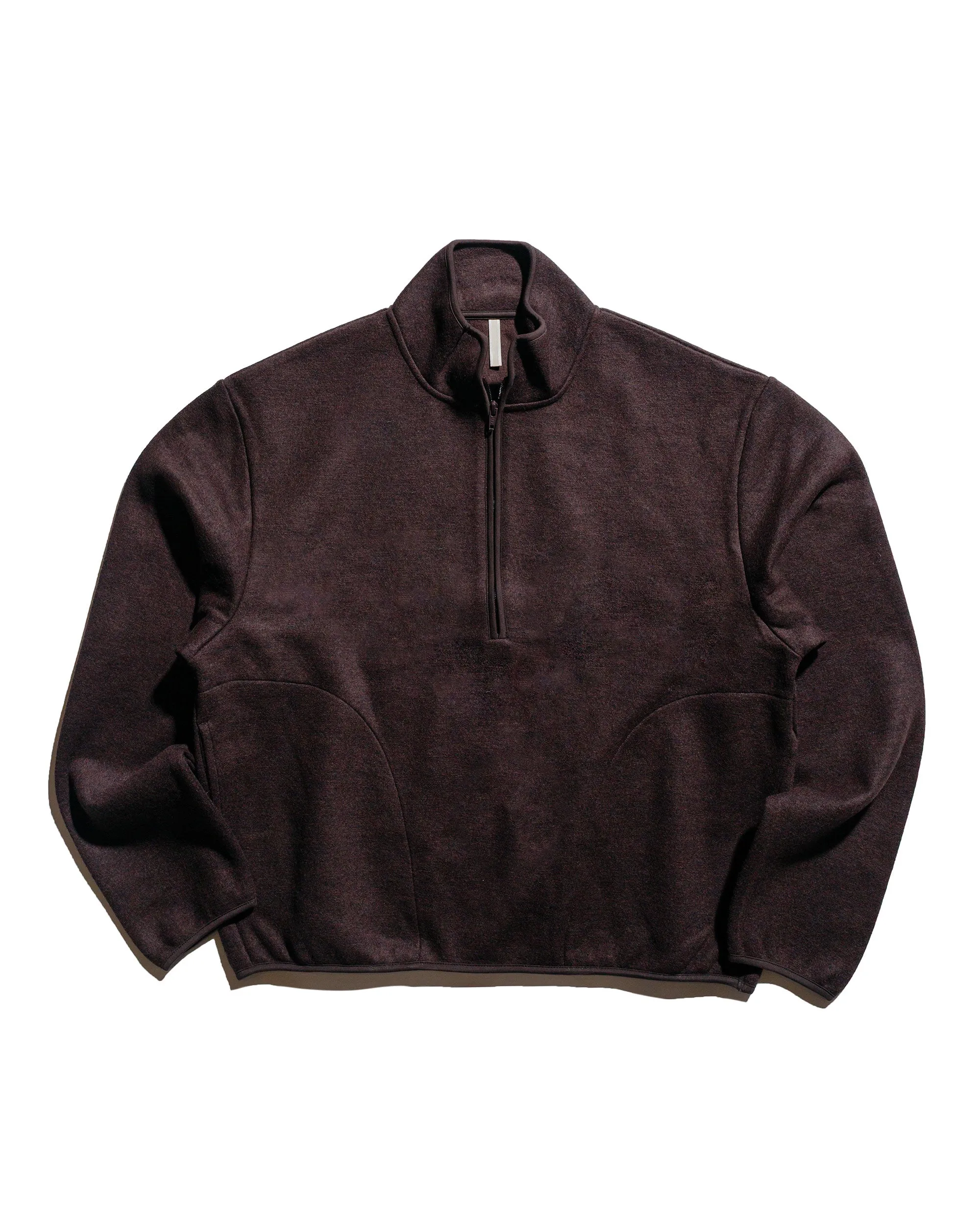 product business casual sophistication Sunflower Wool Half Zip Brown