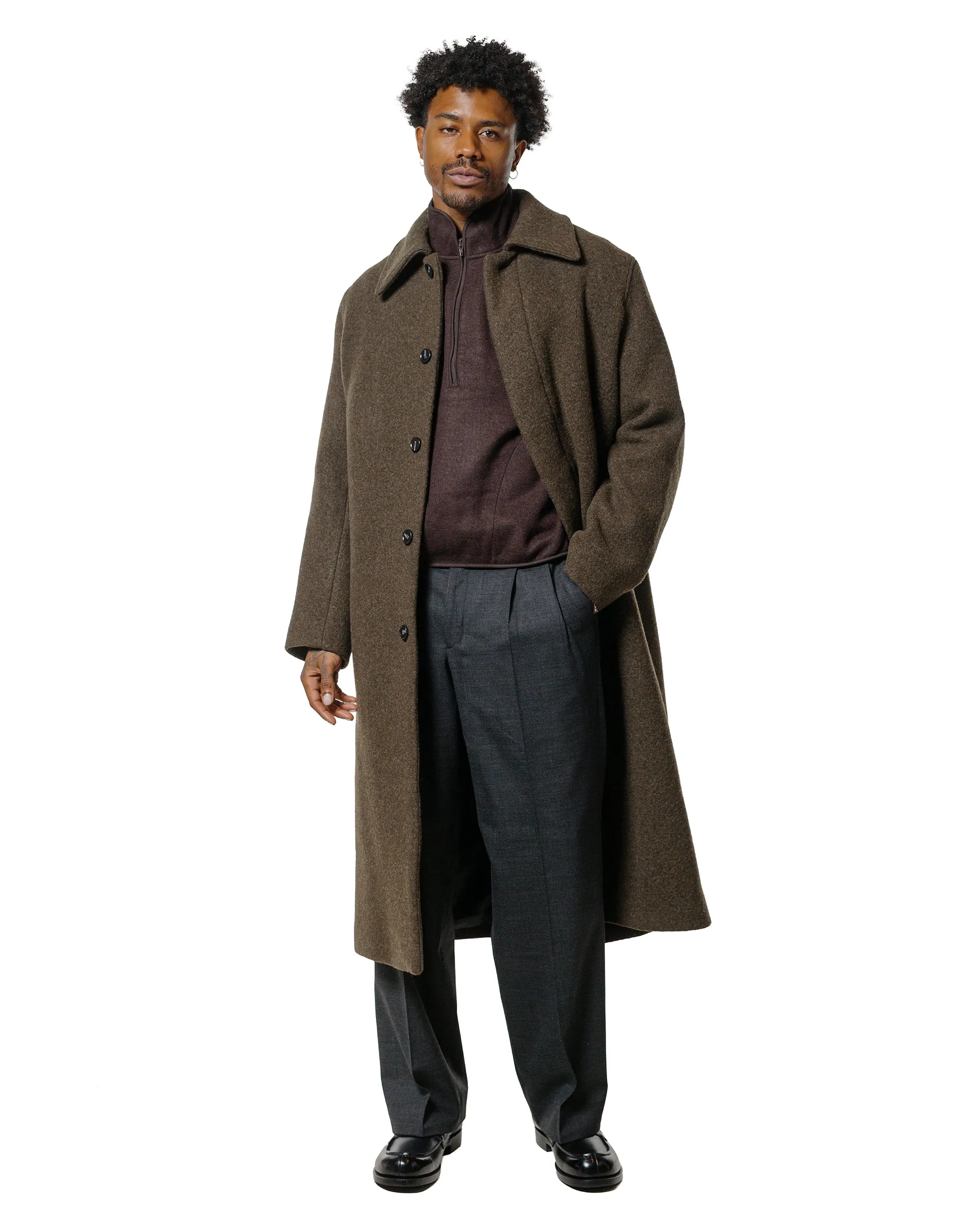 Cozy Outfit Sunflower Wool Half Zip Brown