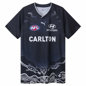 Men's AFL Carlton Blues Football Club 2025 Replica Warm Up Top Move Support warm weather