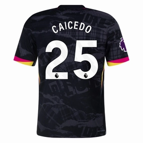 Nike Chelsea Authentic Moises Caicedo Third Jersey w/ EPL Patch 24/25 (Anthracite/Pink Prime) All-Purpose Gear Layer Friendly