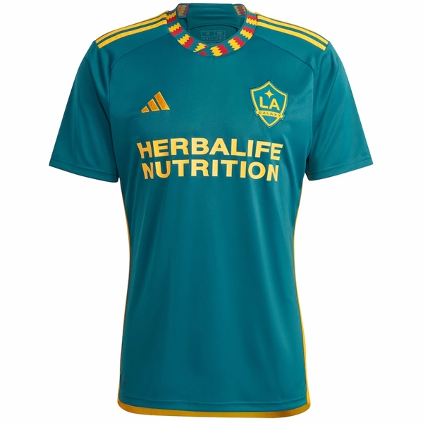 adidas LA Galaxy Away Jersey 23/24 (Green/Yellow) Breath Panel Reinforced Shoulders