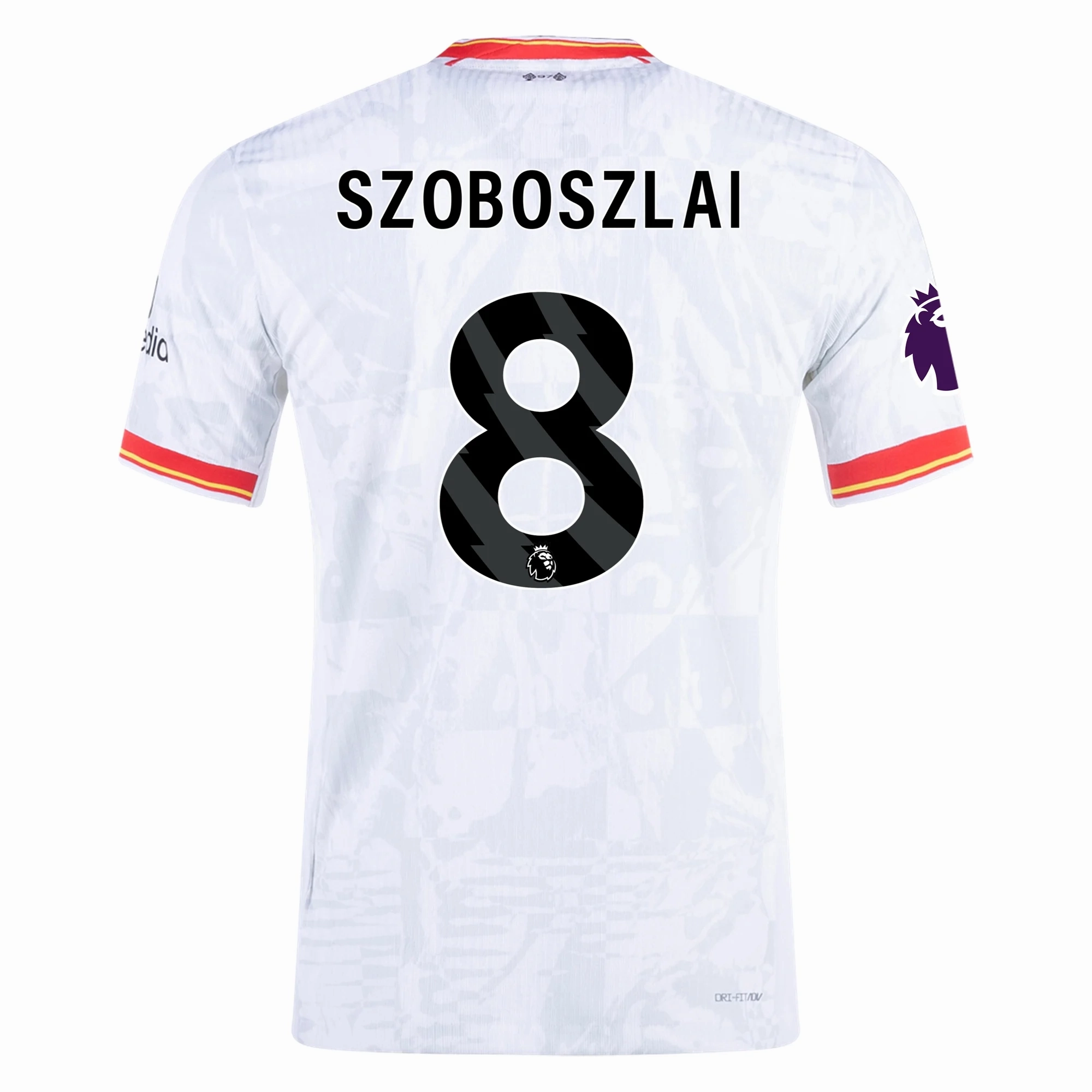 Colorfast Dye Methods Nike Liverpool Authentic Dominik Szoboszlai Third Jersey w/ EPL Patch 24/25 (White/Pure Platinum)