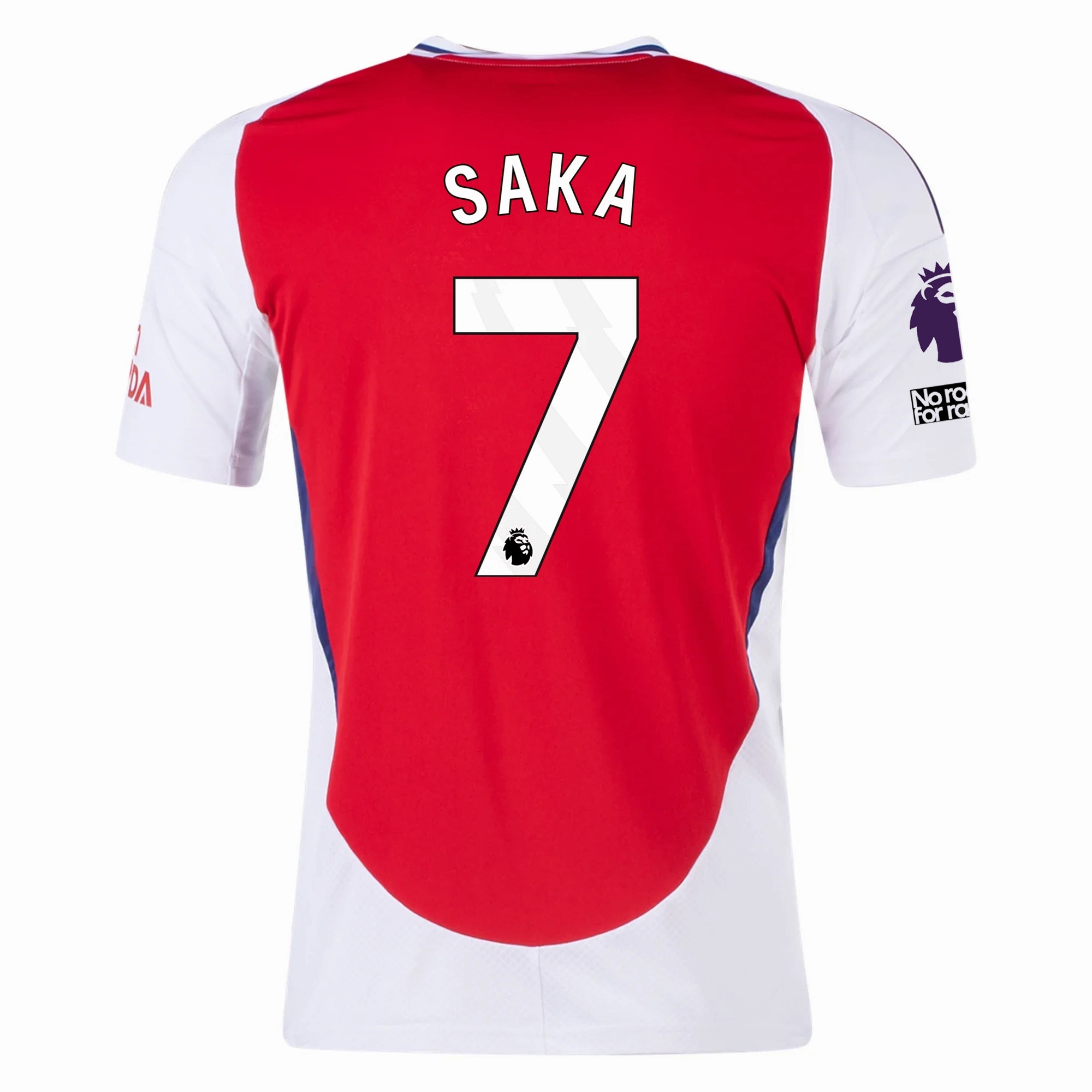 Outdoor Comfort adidas Arsenal Bukayo Saka Home Jersey w/ EPL   No Room For Racism Patches 24/25 (Better Scarlet/White)