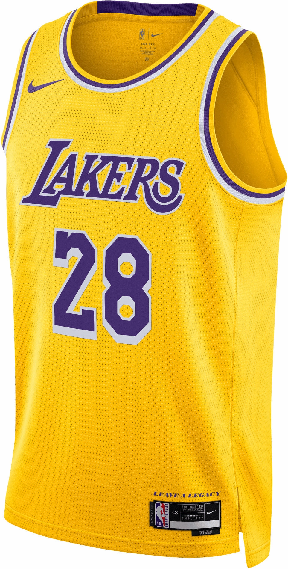 workout mode High Elasticity Fabric Men's NBA Los Angeles Lakers Rui Hachimura 2022/23 Icon Edition Swingman Jersey