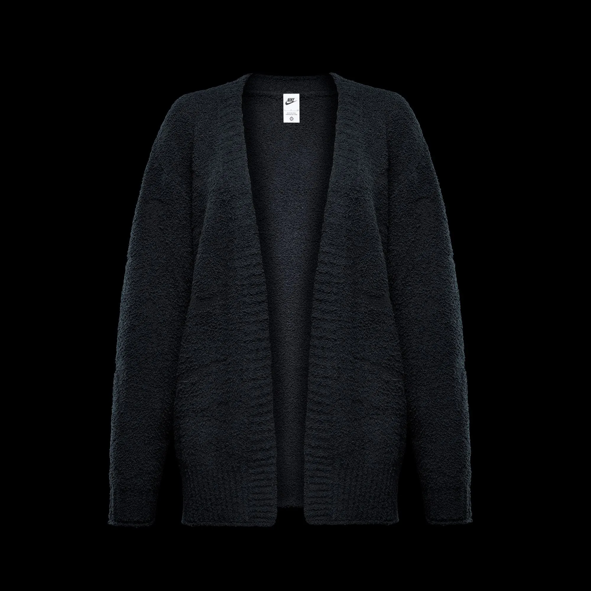 Durable Reinforced Edges Nike "Sportswear Phoenix Cozy Boucl?? Oversized Knit Cardigan" W - Black