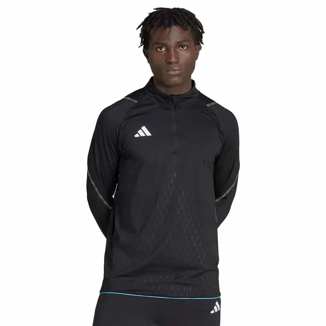 adidas - Men's Tiro 23 Pro 1/4 Zip (IB5834) Seamless Knit Construction workout mode