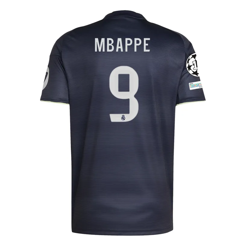 adidas Mbapp?? Real Madrid 25/26 Away Jersey w/ Champions League Patches (Legend Ink) Body Mapping Technology