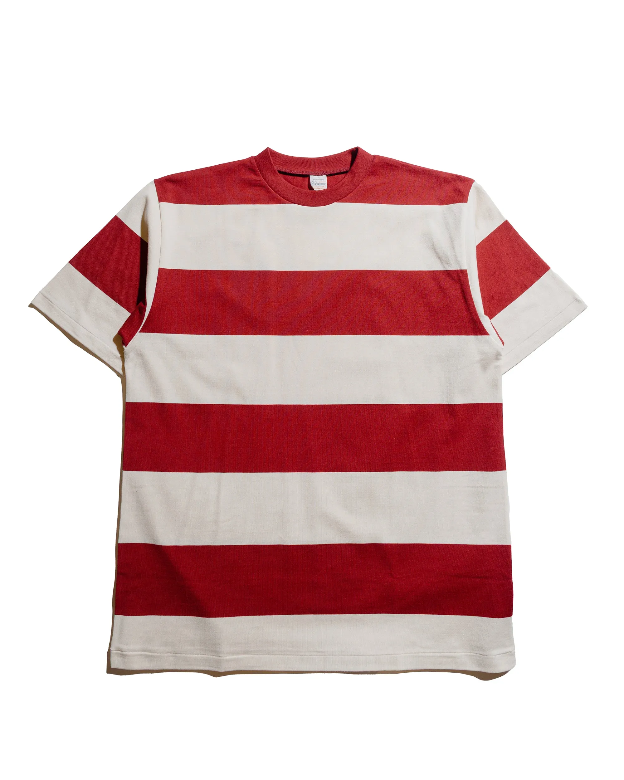 Warehouse Lot. 4108 S/S 4in Border T Bordeaux/Kinari Heather Texture Finish