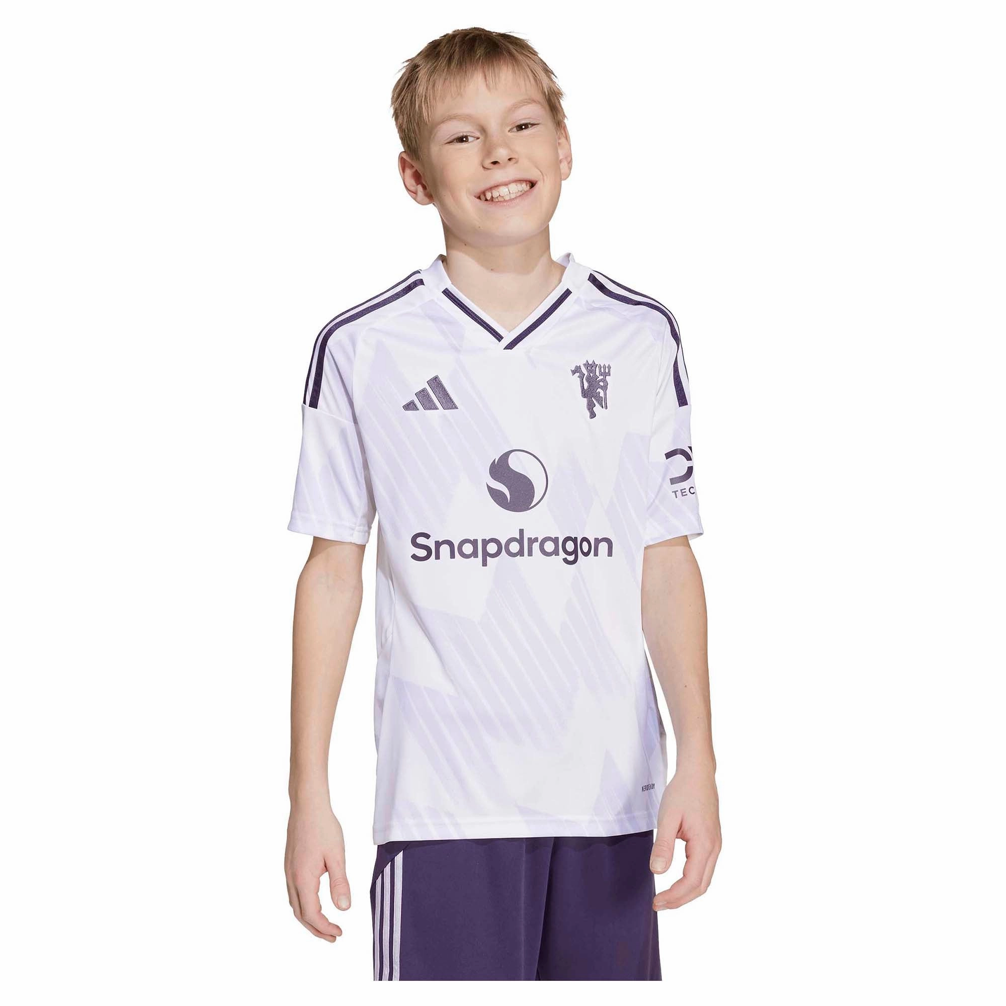 Reinforced Hems Second Skin Junior's Manchester United 2025/26 Away Soccer Jersey