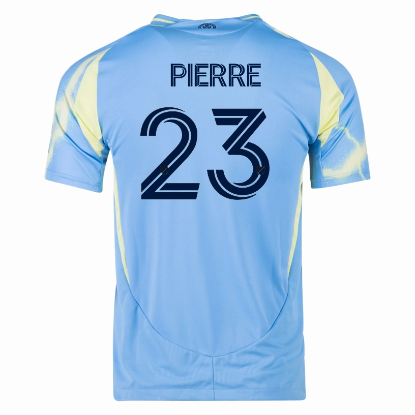 adidas Philadelphia Union Nelson Pierre Authentic Away Jersey 25/26 (Blue/Yellow) Tight Knit Street Motion