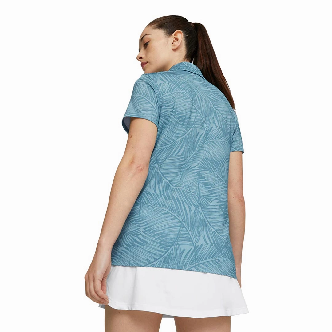 Knit Grid Mesh Raglan sleeves Puma - Women's MATTR Fern Short Sleeve Polo (621633 03)