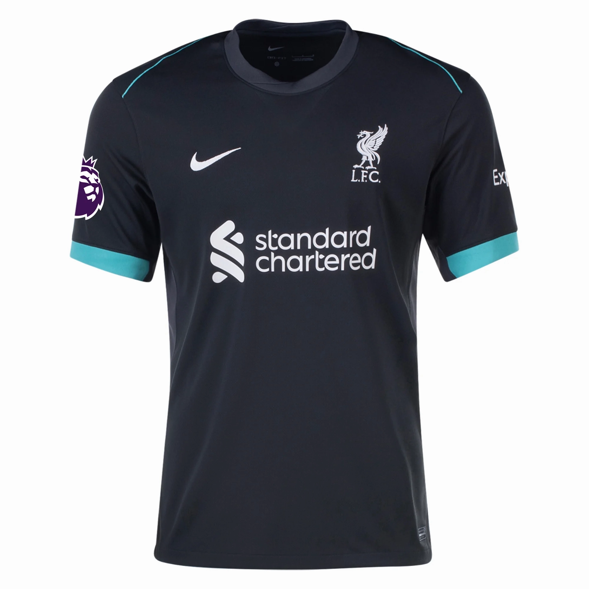 Nike Liverpool Andy Robertson Away Jersey w/ EPL Patch 24/25 (Night Forest/Washed Teal) Flexible Training Gear