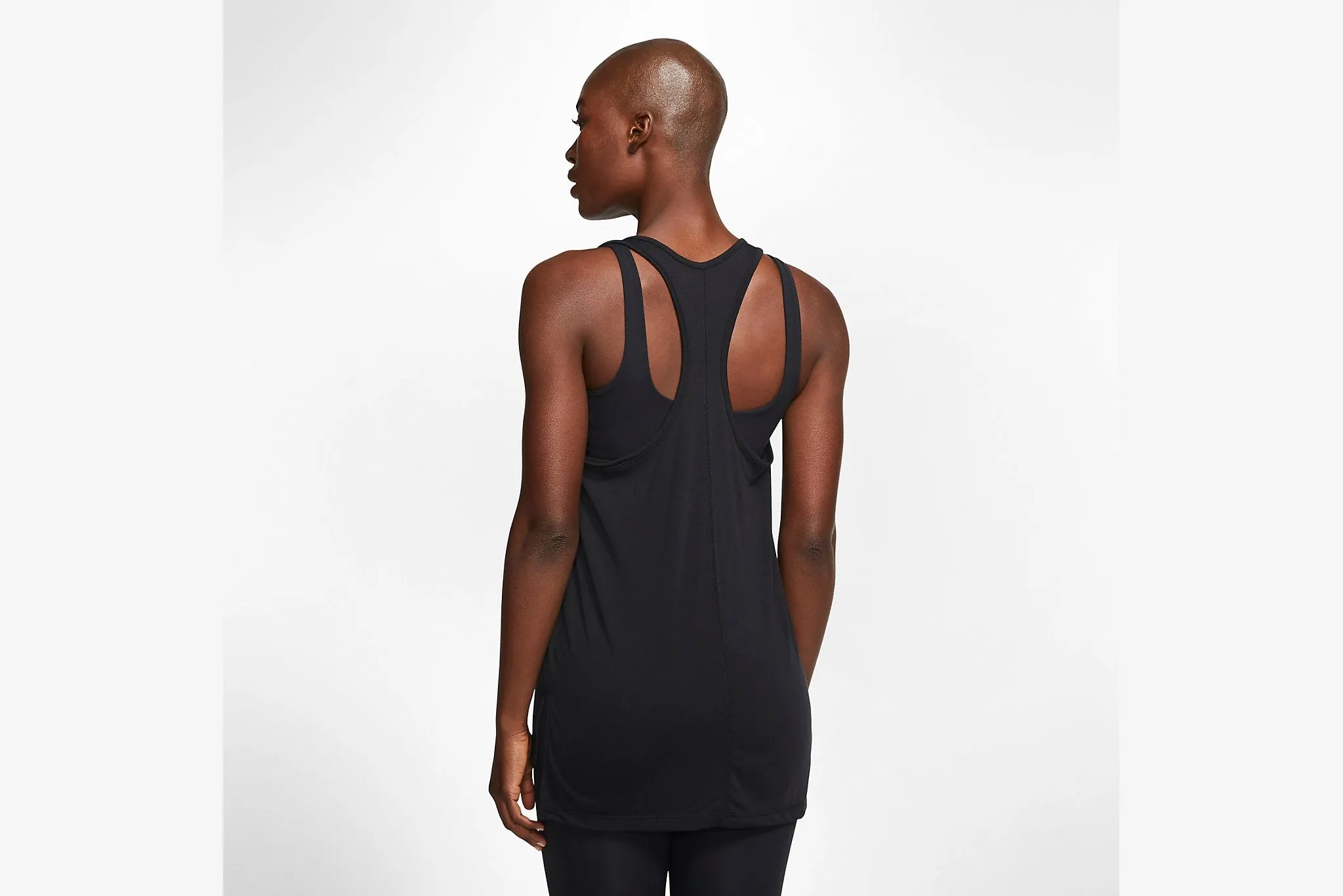 Nike "Nike Yoga Layer" Tank W - Black / Platinum Casual Bottoms Daywear Style