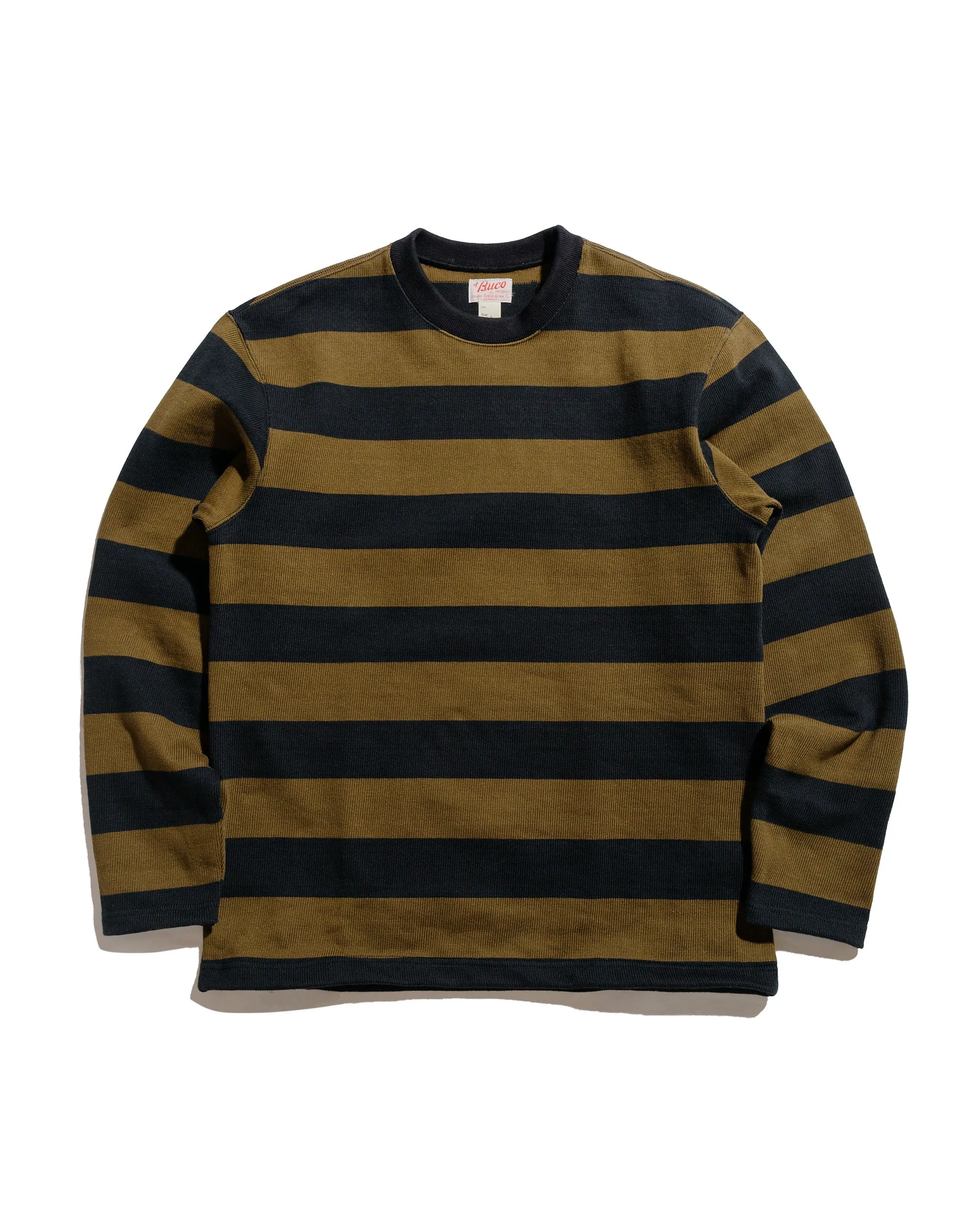The Real McCoy's BC24101 Buco Stripe Racing Jersey Black/Olive Classic Hoodie product camouflage stealth