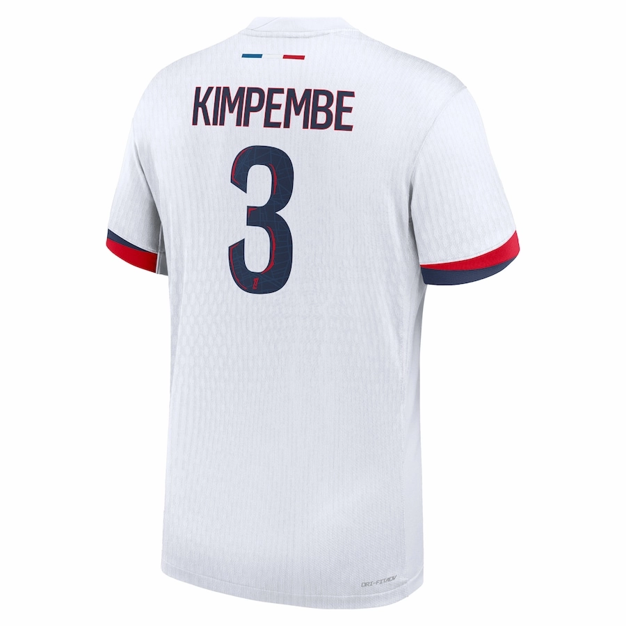 Ultimate Comfort Lining Nike Paris Saint-Germain Authentic Presnel Kimpembe Away Jersey 24/25 (White/Midnight Navy)