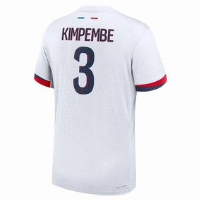 Ultimate Comfort Lining Nike Paris Saint-Germain Authentic Presnel Kimpembe Away Jersey 24/25 (White/Midnight Navy)