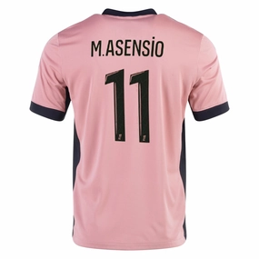 Moisture Wicking Textile Technology Nike Paris Saint-Germain Marco Asensio Third Jersey 24/25 (Rust Pink/Black)