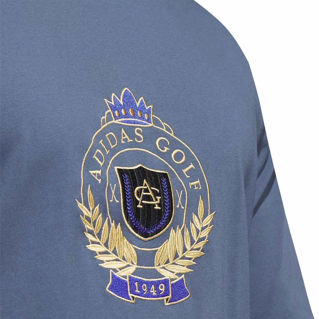 adidas - Men's Go-To Crest Graphic Long Sleeve T-Shirt (IN6349) Sweat Resistant Finish Everyday Wear