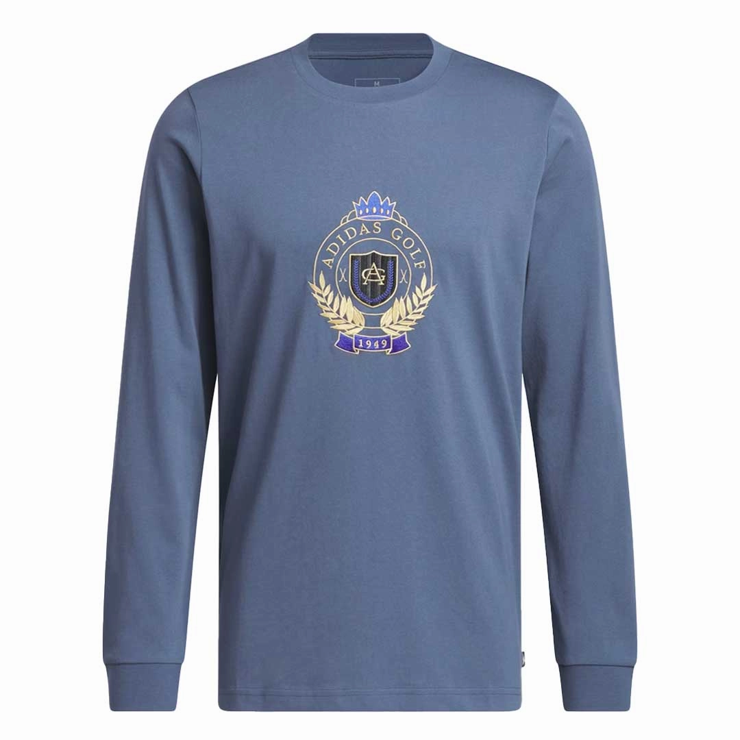 adidas - Men's Go-To Crest Graphic Long Sleeve T-Shirt (IN6349) Odor Resistant Technology Abrasion Defensive Layer