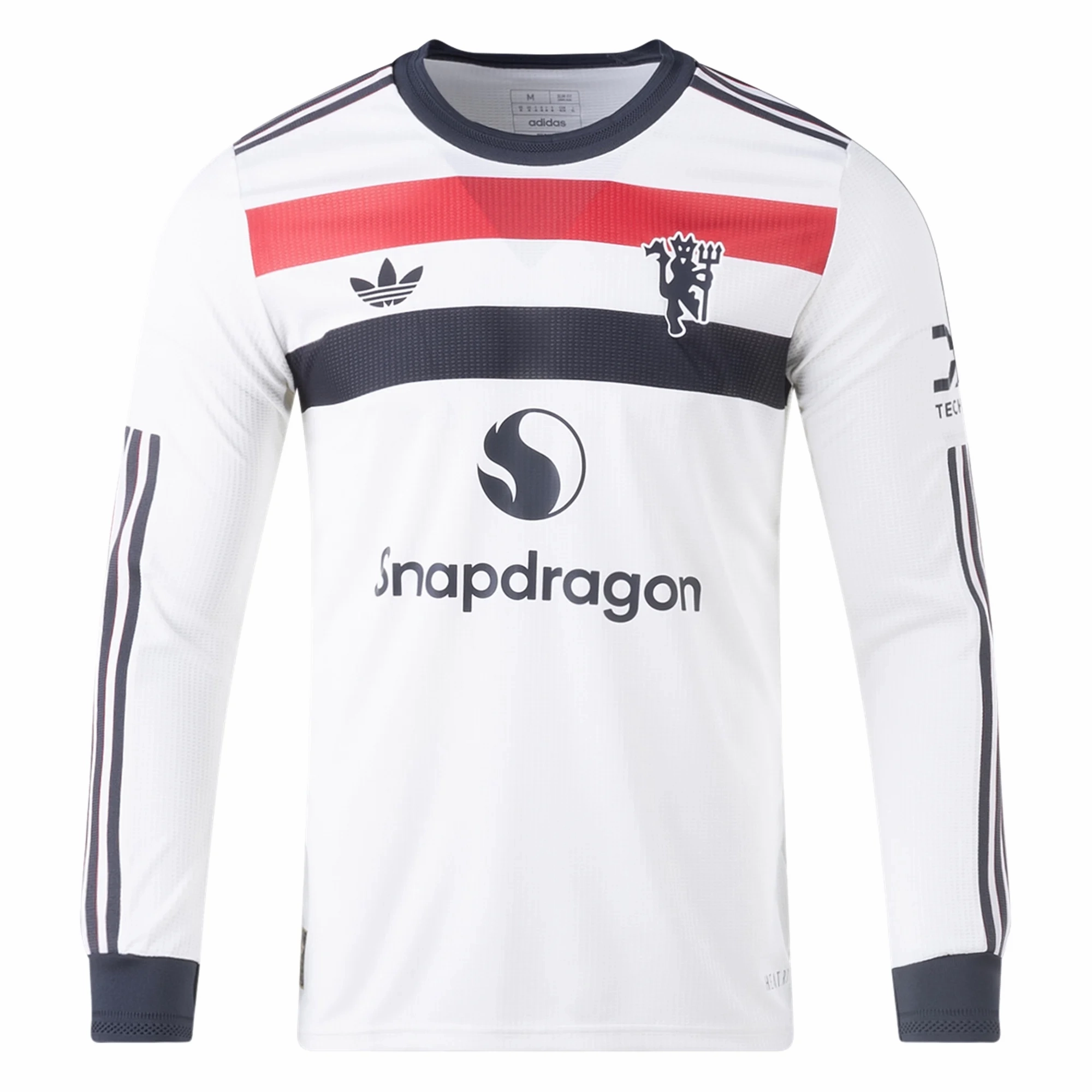adidas Manchester United Third Long Sleeve Jersey 24/25 (Off White) Full Zip Option Flexible Shoulder Design