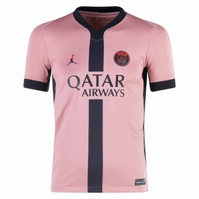Breathable Performance Nike Youth Paris Saint-Germain Third Jersey 24/25 (Rust Pink/Blank)