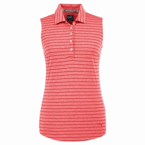 Puma - Women's Rotation Stripe Sleeveless Polo (597222 05) Soft Touch Material Speed Ready