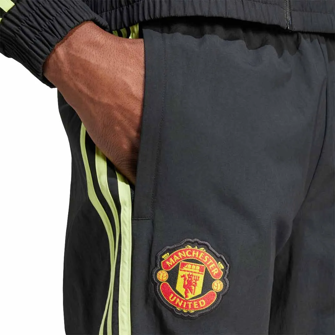 adidas - Men's Manchester United Woven Track Pant (IP9191) Training Ready Wear Mesh Detail