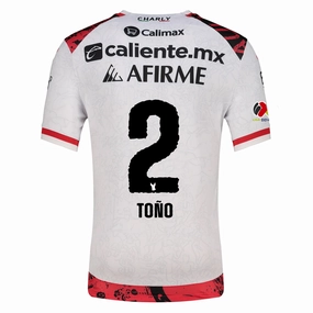 Double Stitched Hemming Reinforced Seams Charly Jose Antonio Rodriguez Men's Xolos De Tijuana Away Jersey 25/26 w/ BBVA MX Patch (White)
