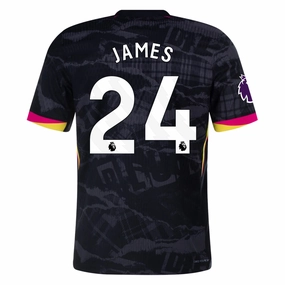 Eco Friendly Fabric Blends Nike Chelsea Authentic Reece James Third Jersey w/ EPL Patch 24/25 (Anthracite/Pink Prime)