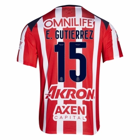 Any Season Puma Erick Guti??rrez Men's Chivas De Guadalajara Home Jersey 25/26 (Puma Red/White)