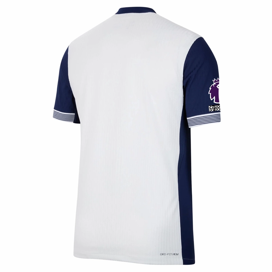 Nike Tottenham Authentic Home Jersey w/ EPL   No Room For Racism Patches 24/25 (White/Binary Blue) Ventilation Panels Soft Touch Inner Layer