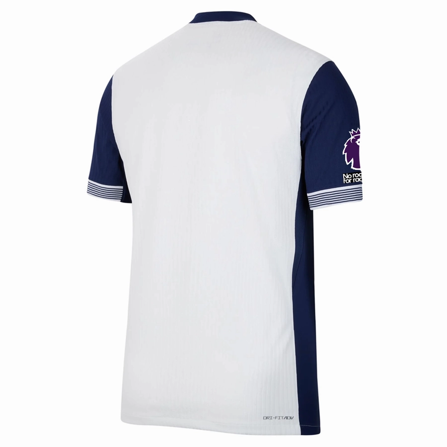 Dynamic Wear Bold Colorway Nike Tottenham Authentic Home Jersey w/ EPL   No Room For Racism Patches 24/25 (White/Binary Blue)