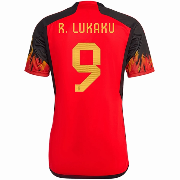 Vapor Transfer Fabric adidas Belgium Romelu Lukaku Home Jersey 22/23 (Red/Black)