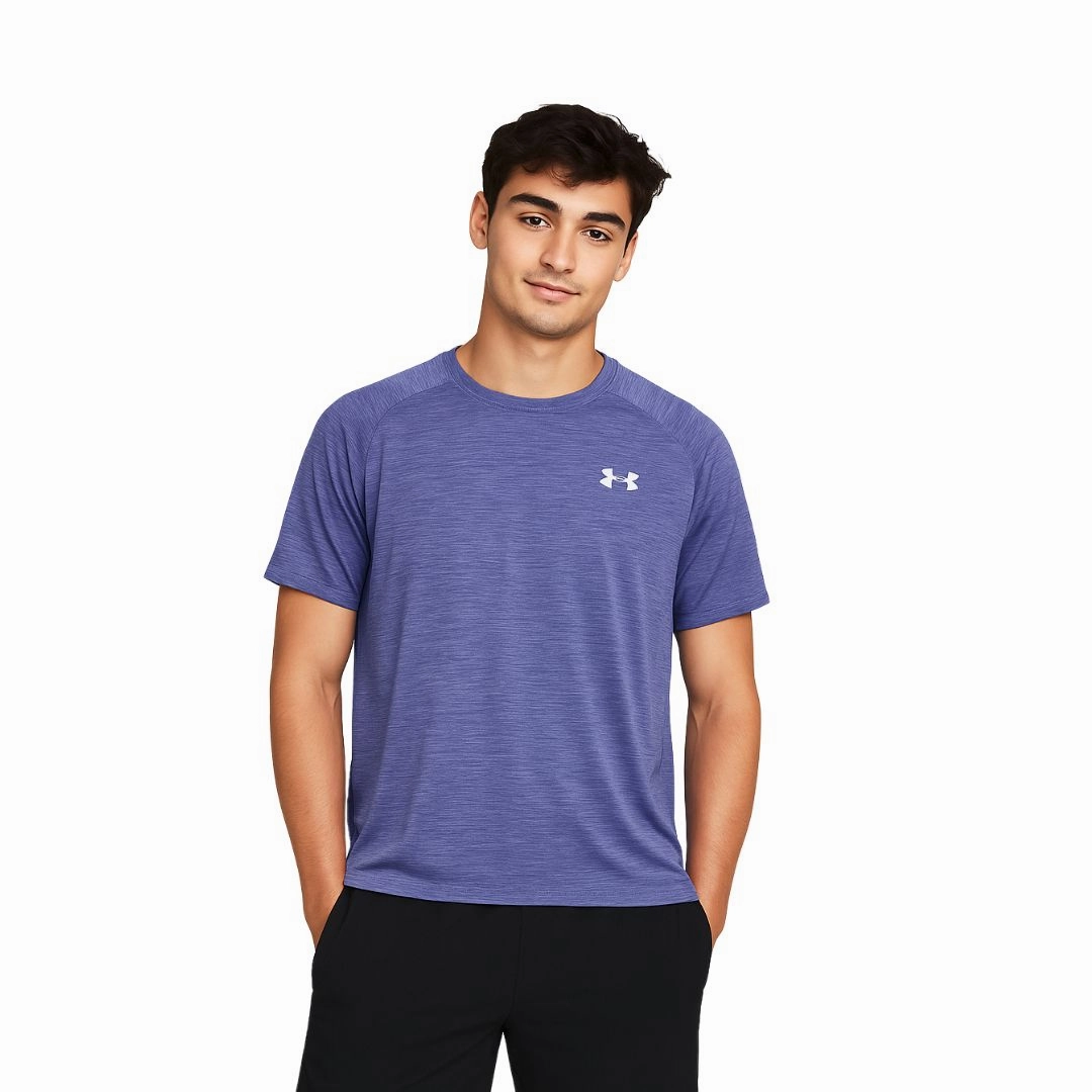 Casual Layering Wear Urban Trend Tech? Textured T-shirt